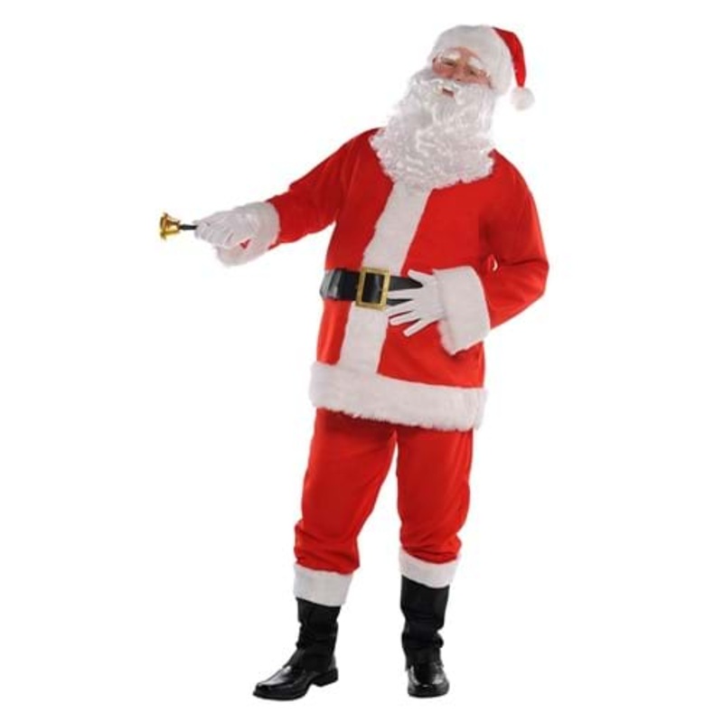 Plus Size Seasonal Santa Suit Pullover Costume for Men 2X