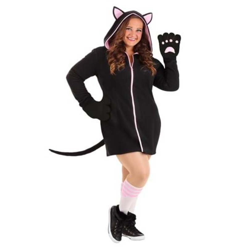 Plus Sized Women's Midnight Kitty Costume 1X