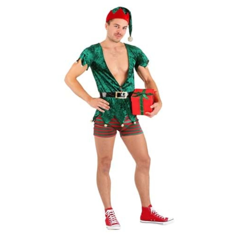 Sexy Men's Elf Christmas Costume Small