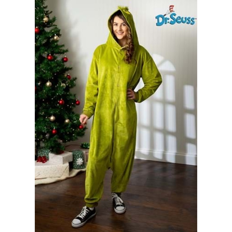 The Grinch Adult Onesie Costume Standard