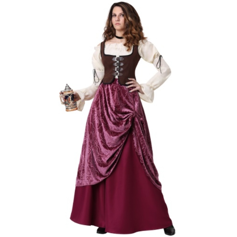 Women's Plus Size Tavern Wench Costume Dress 2X