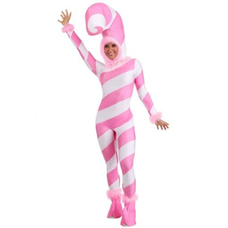 Womens Pink Candy Cane Costume X-Small