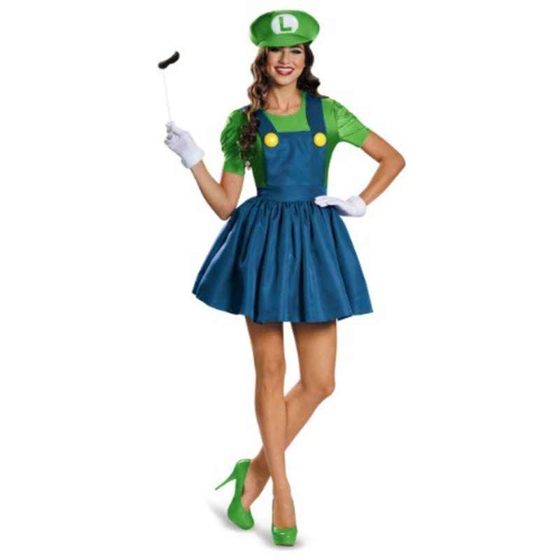 Luigi Dress Costume for Women X-Large