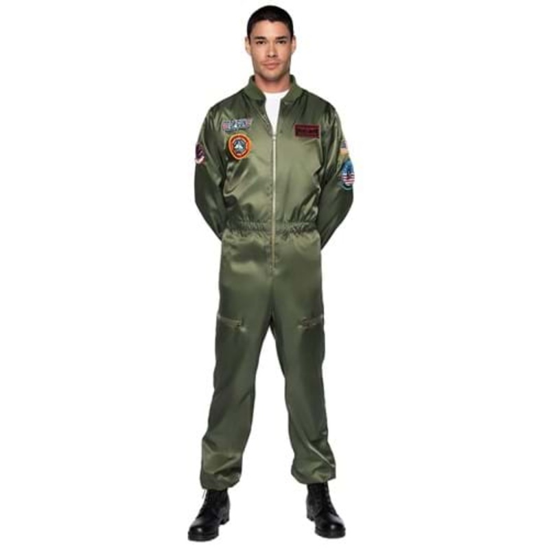 Top Gun Parachute Flight Suit Costume for Men Medium/Large