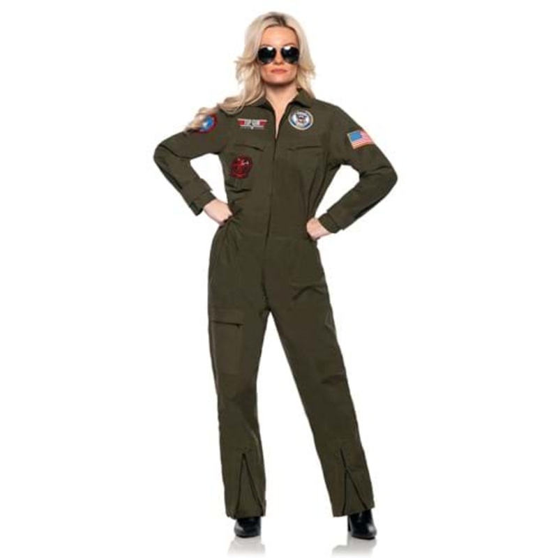 US Navy Top Gun Jumpsuit Costume for Women Large