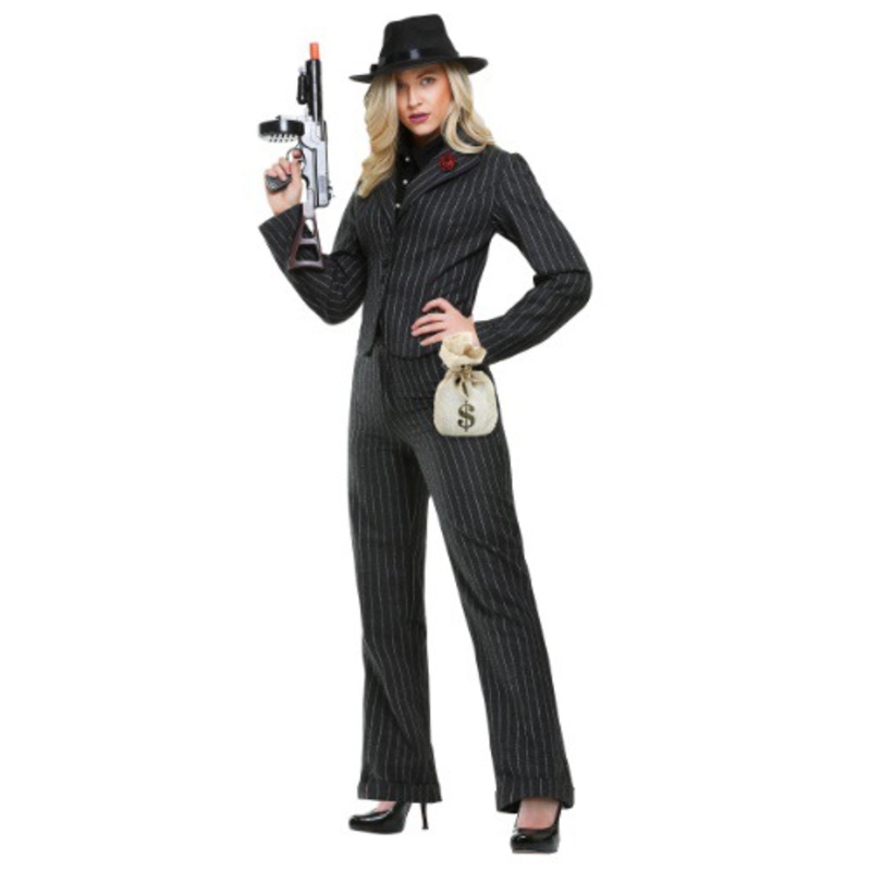 Women's Gangster Costume Small