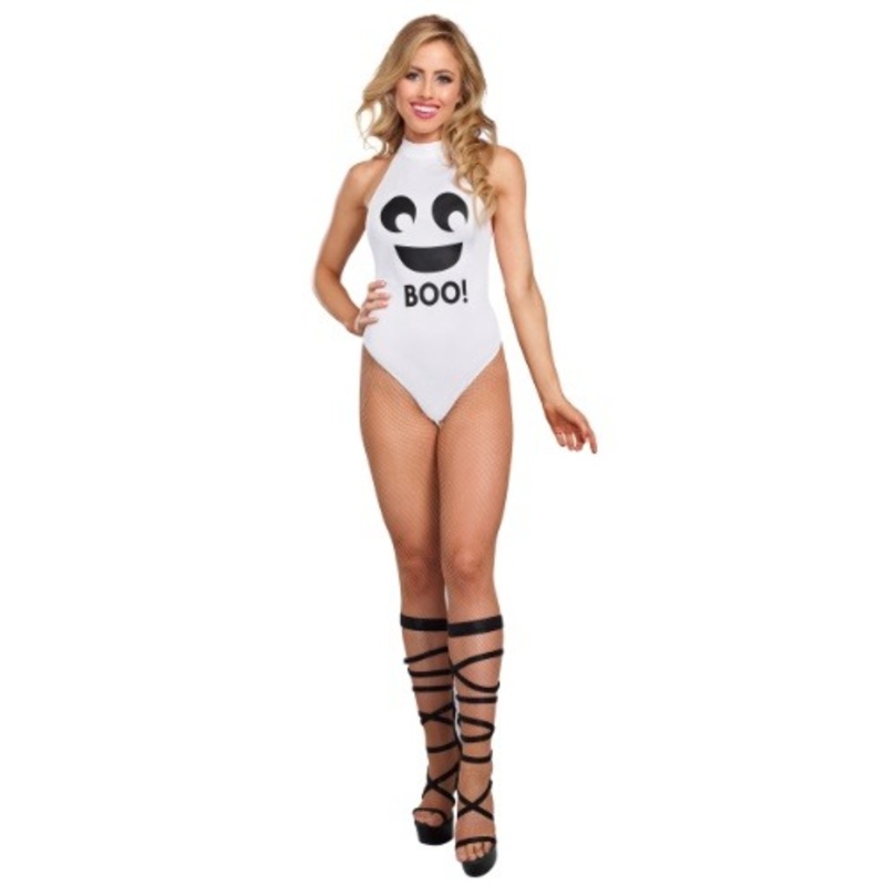 Ghost Bodysuit Costume for Women Small/Medium
