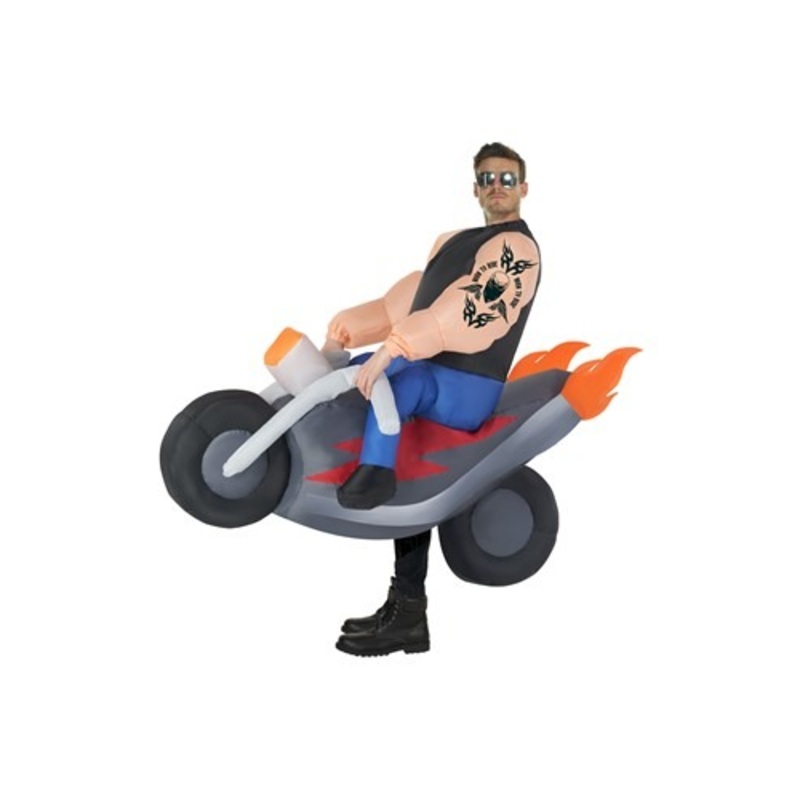 Inflatable Hell's Biker Costume for Adults Standard
