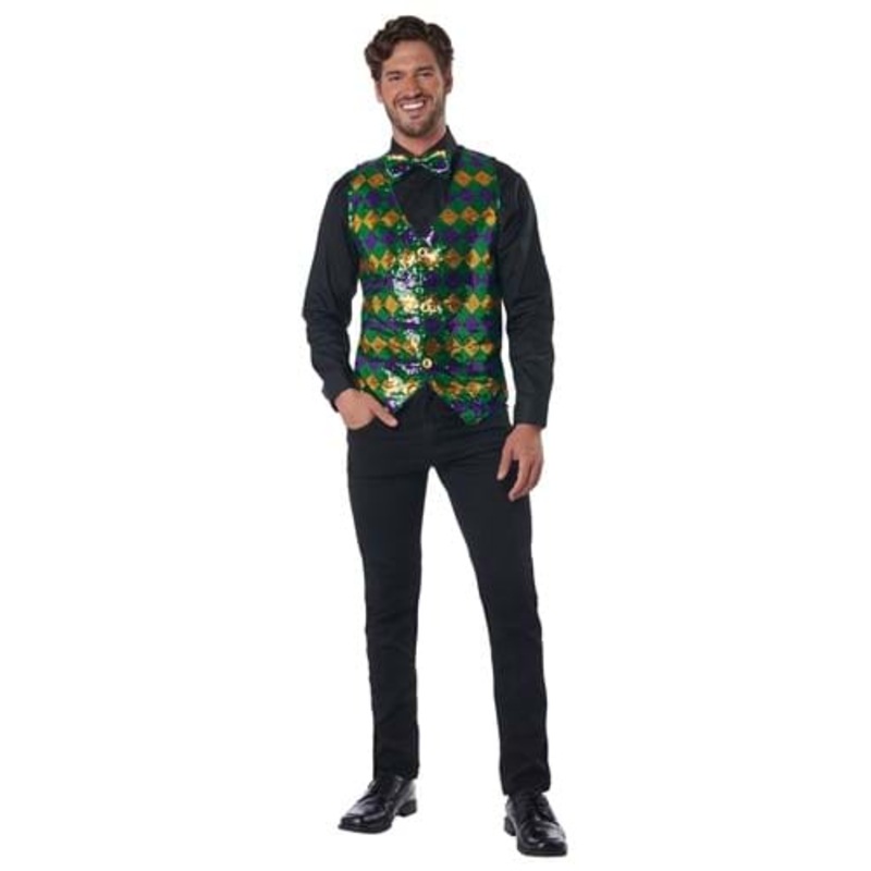 Sequin Carnival Vest Set for Men Small/Medium