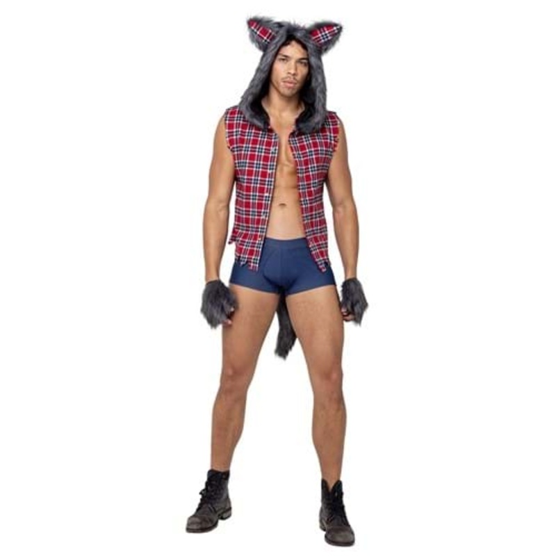 Sexy Full Moon Werewolf Costume for Men Small