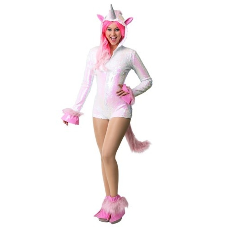 Women's Sequined Unicorn Costume Small