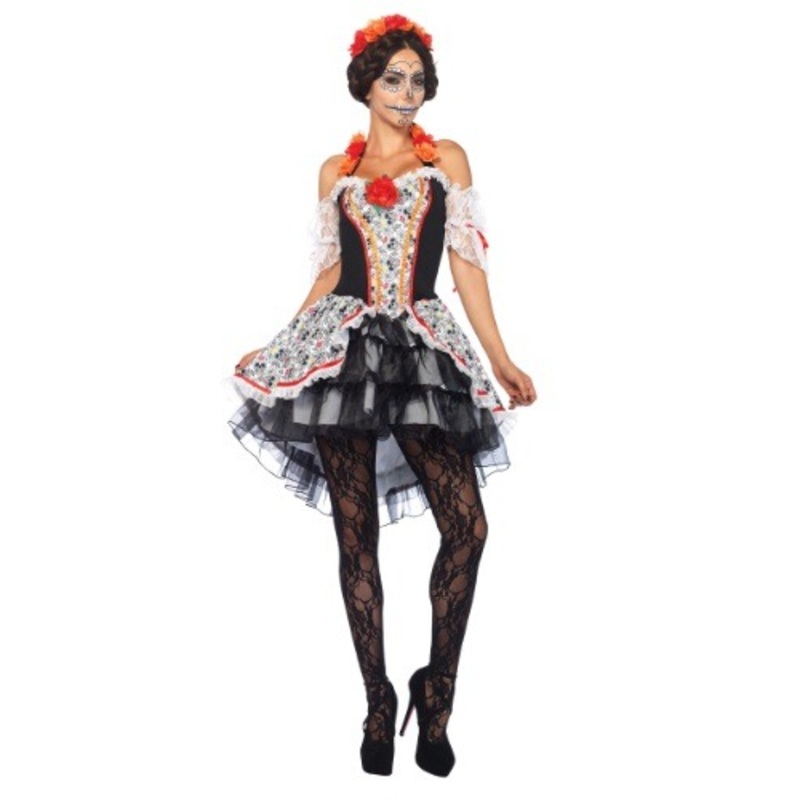 Women's Sugar Skull Senorita Costume X-Large