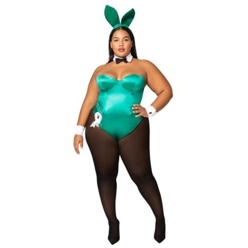 Green Playboy Bunny Plus Size Costume 1X