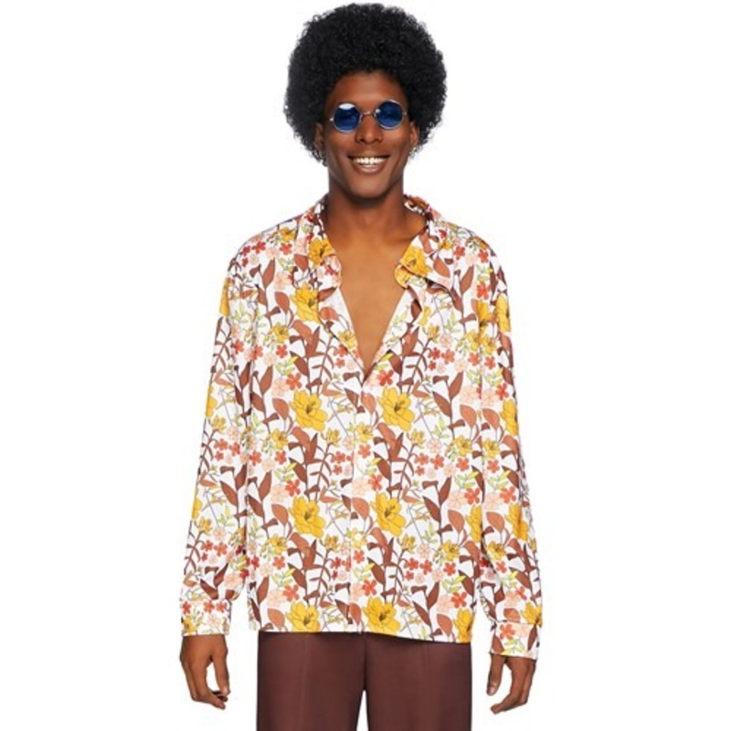 Men's 70s Floral Shirt Medium/Large