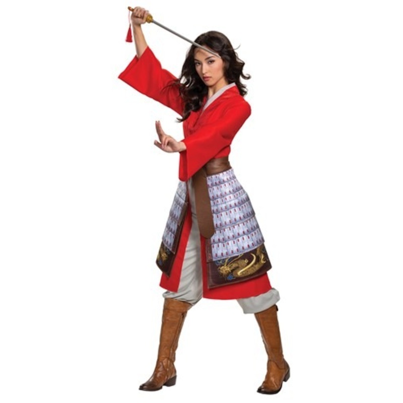 Mulan Deluxe Hero Red Costume for Women X-Large