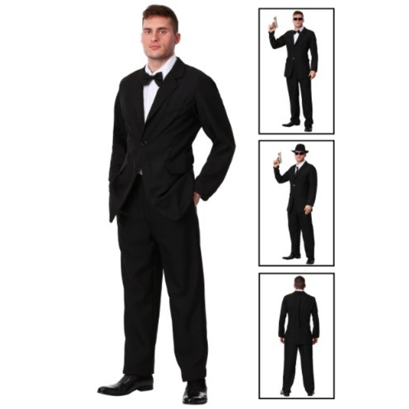Plus Size Black Costume Suit for Men 2X