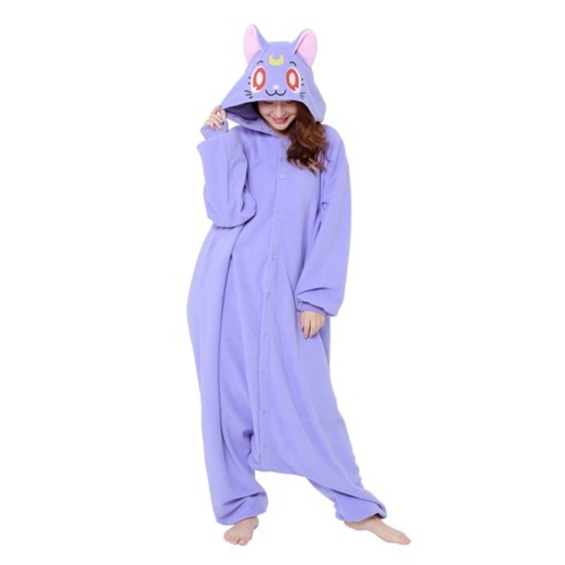 Plus Size Sailor Moon Luna Kigurumi Costume for Adults X-Large