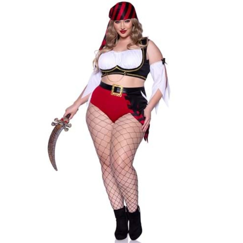 Plus Size Women's Sexy Wicked Pirate Wench Costume 3X/4X
