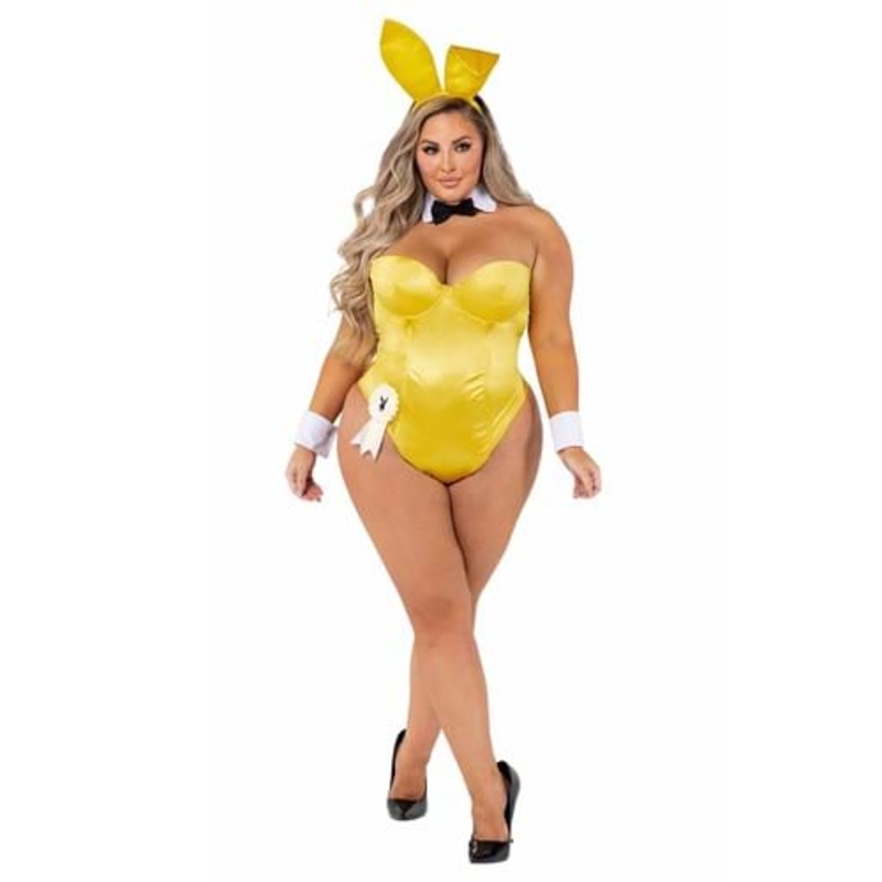 Yellow Bunny Playboy Plus Size Women's Costume 1X