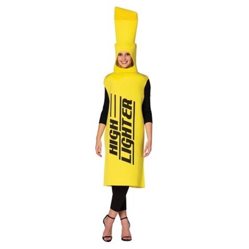 Adult Yellow High-Lighter Costume Standard