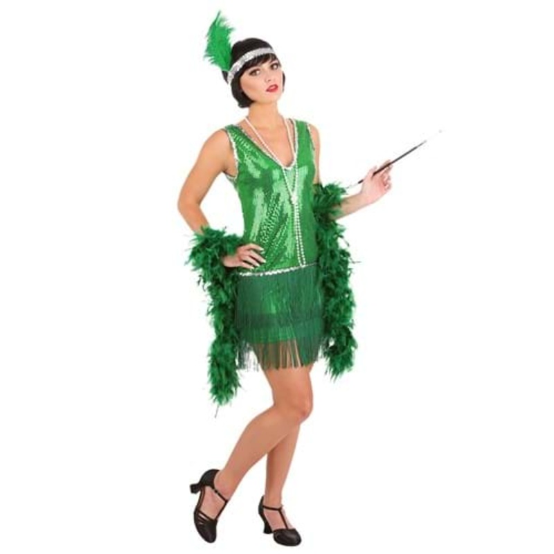 Emerald Flapper Costume for Women Medium