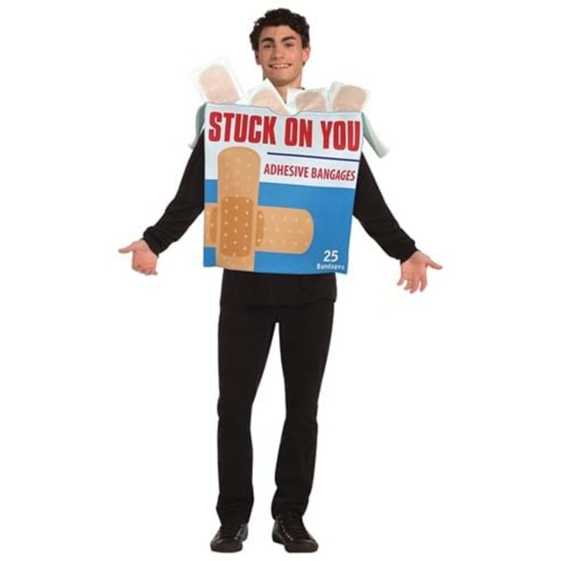 Funny Stuck On You Bandage Box Costume Standard