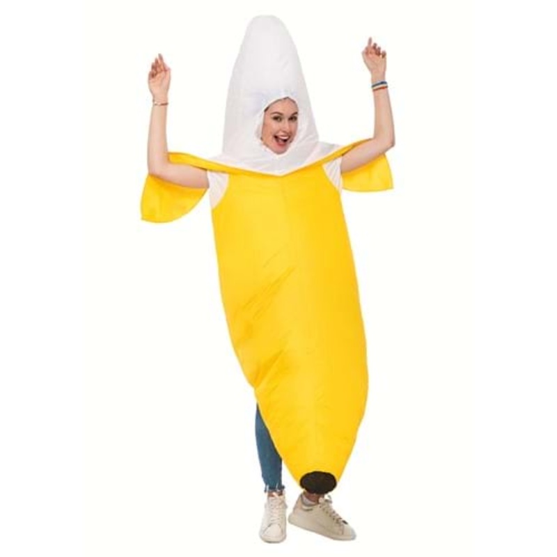 Inflatable Peeled Banana Costume for Adults Standard