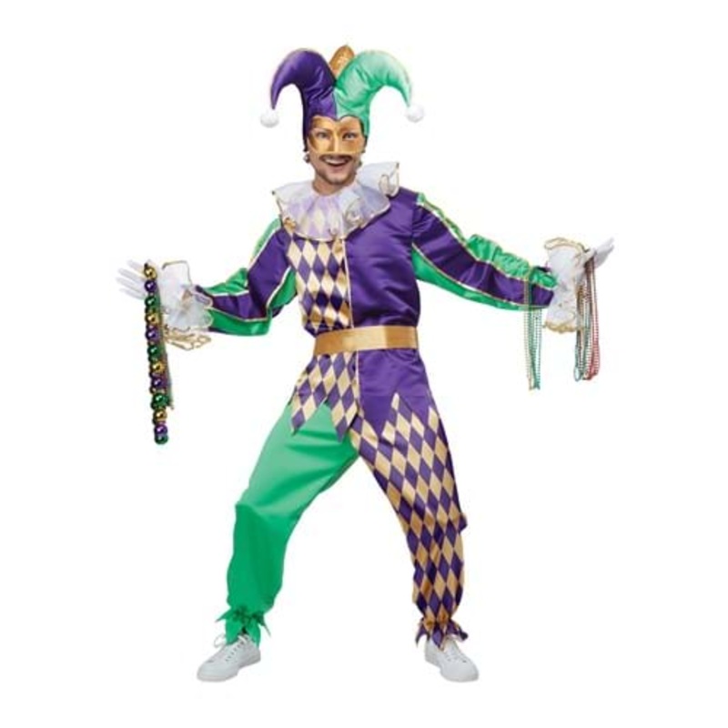 Mardi Gras Jester Costume for Men X-Small
