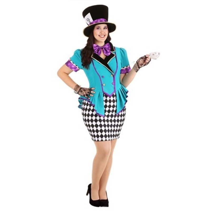 Women's Plus Size Marvelously Mad Hatter Costume 3X
