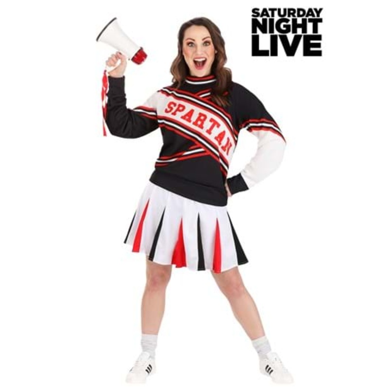 Deluxe Saturday Night Live Spartan Cheerleader Costume for Women X-Small