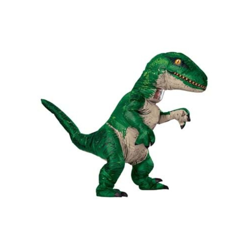 Green Velociraptor Inflatable Costume for Adults Standard