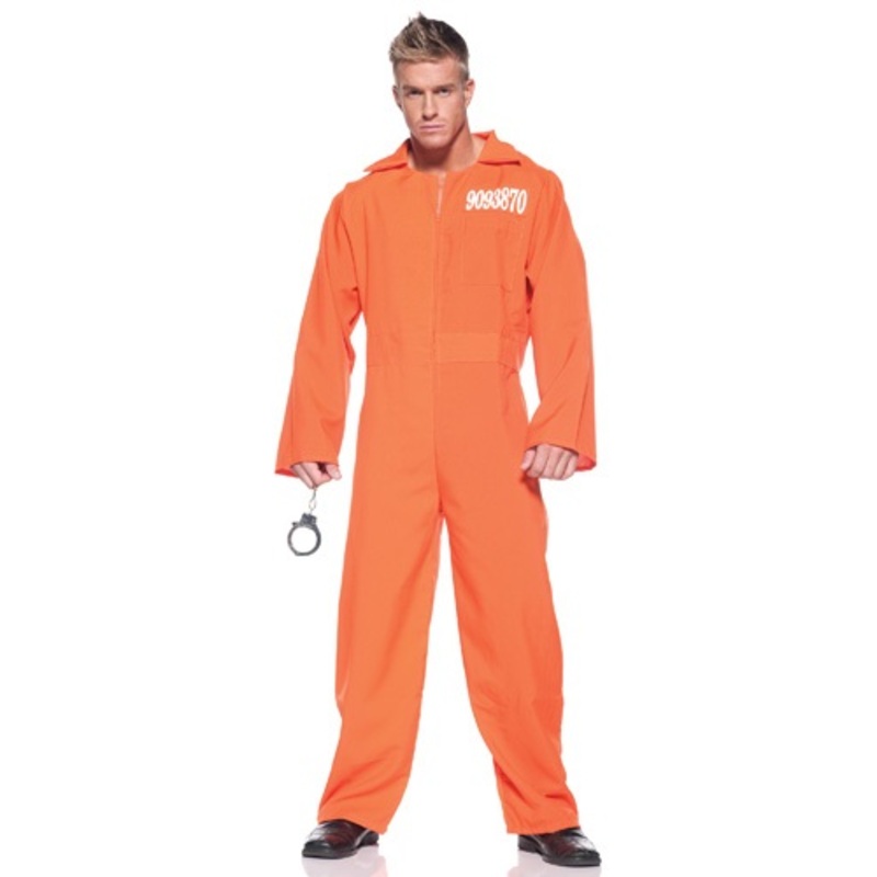 Men's Prison Jumpsuit Costume Small