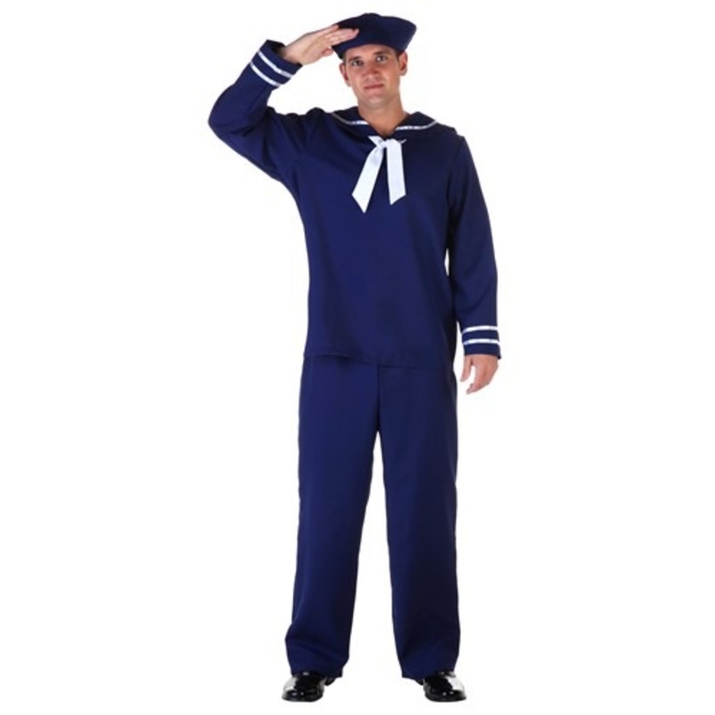 Plus Size Blue Sailor Men's Costume 2X