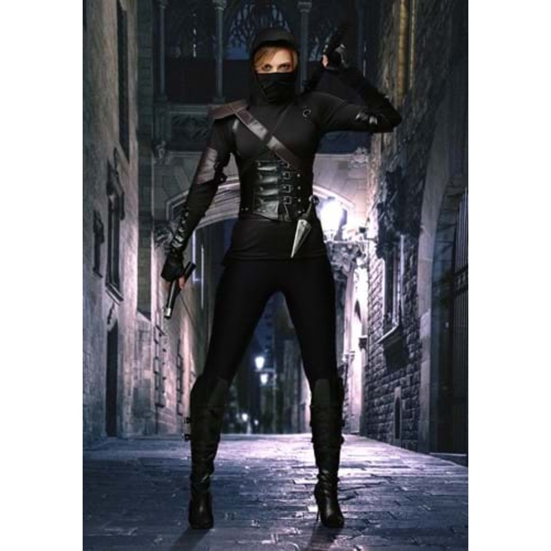 Shadow Ninja Assassin Costume for Women Small