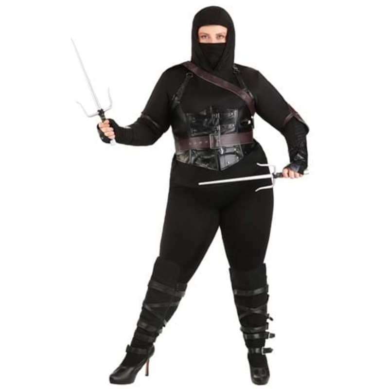 Women's Plus Size Shadow Ninja Assassin Costume 1X