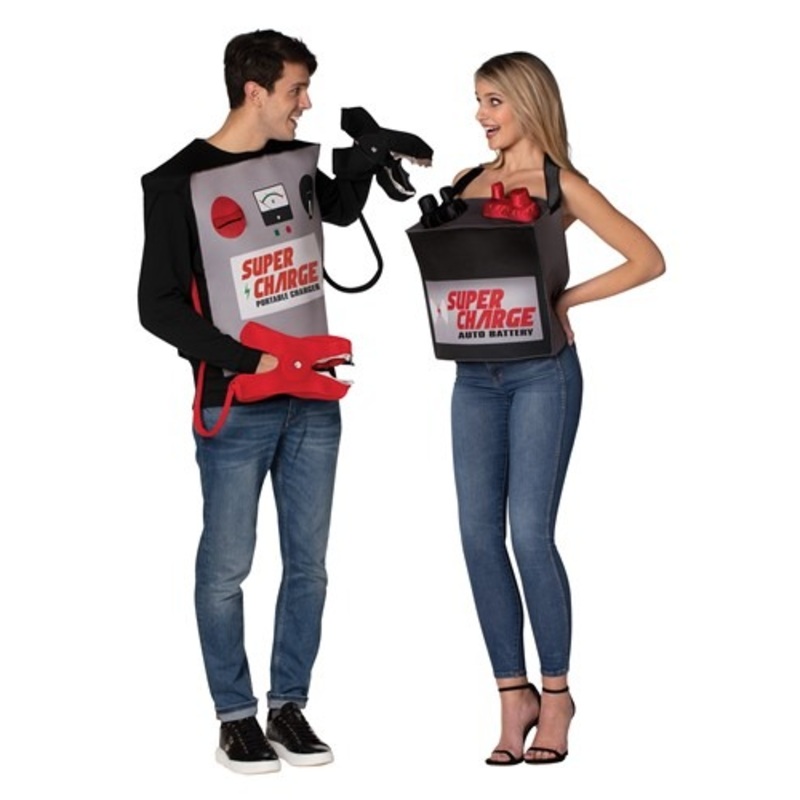 Adult Battery & Jumper Cables Couple's Costume Standard - $79.99