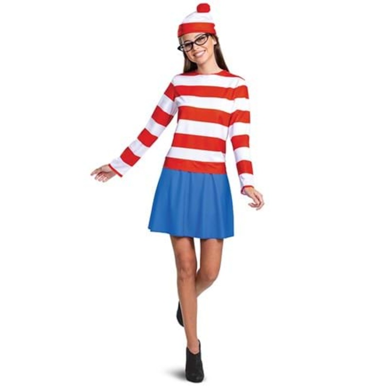 Classic Where's Waldo Wenda Adult Costume  Small