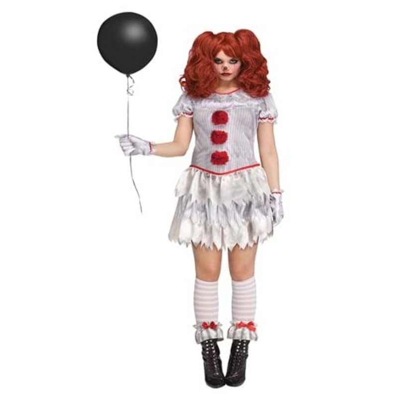 Evil Carnevil Balloon Clown Costume for Women Small