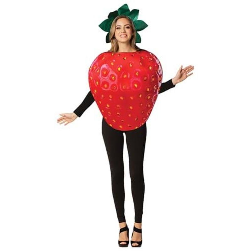Get Real Strawberry Costume for Adults Standard
