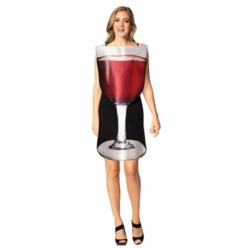 Glass of Red Wine Costume for Women Standard
