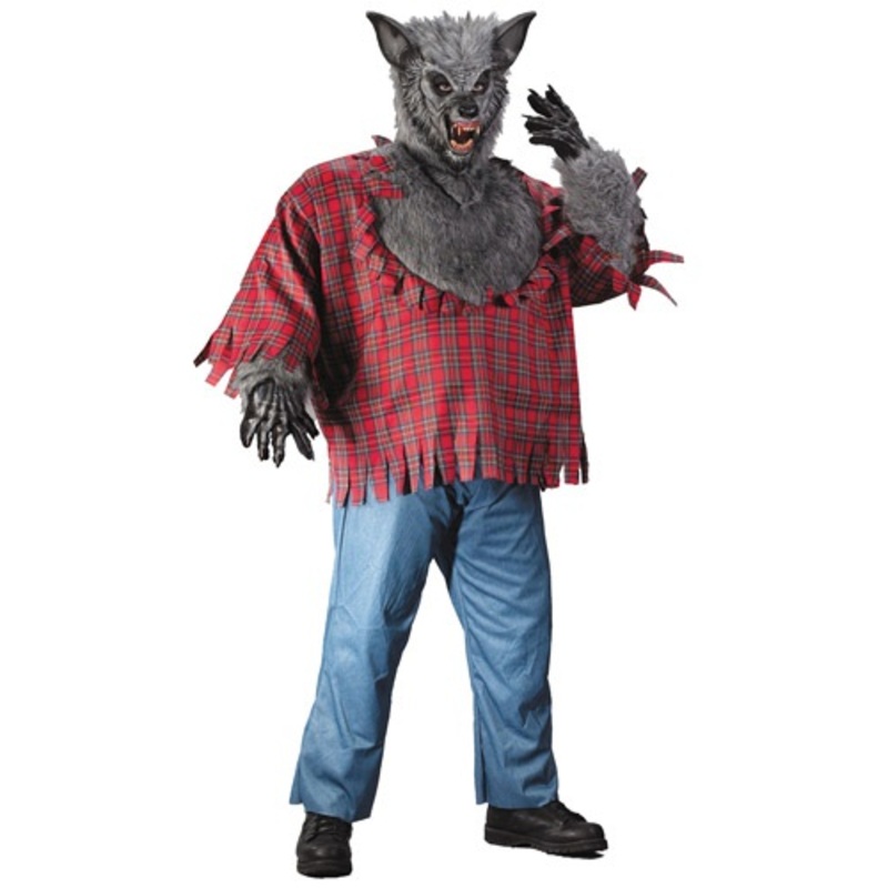 Gray Plus Size Werewolf Men's Costume Plus Size
