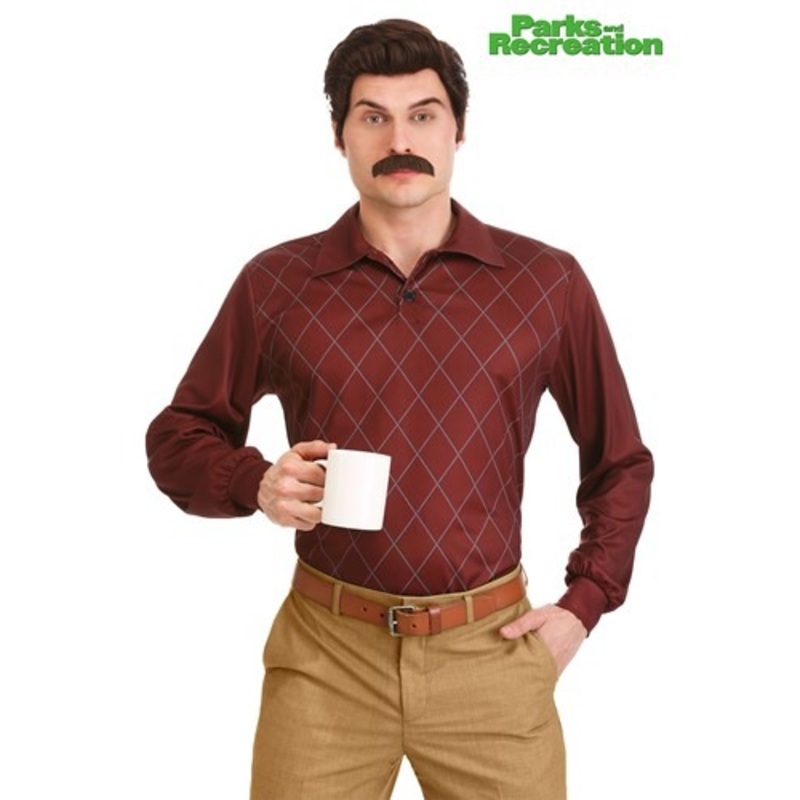 Men's Plus Size Parks and Recreation Ron Swanson Costume 2X
