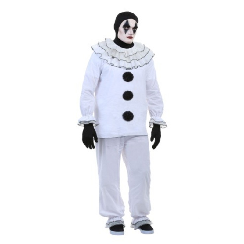 Men's Plus Size Vintage Pierrot Clown Costume 2X