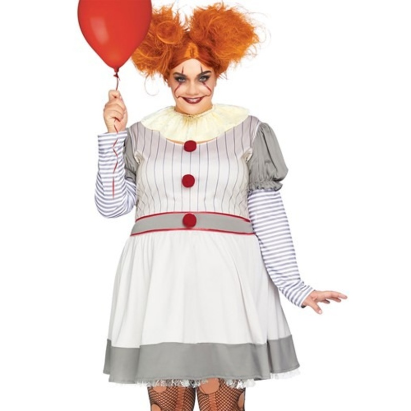 Plus Size Creepy Clown Costume for Adults  1X/2X
