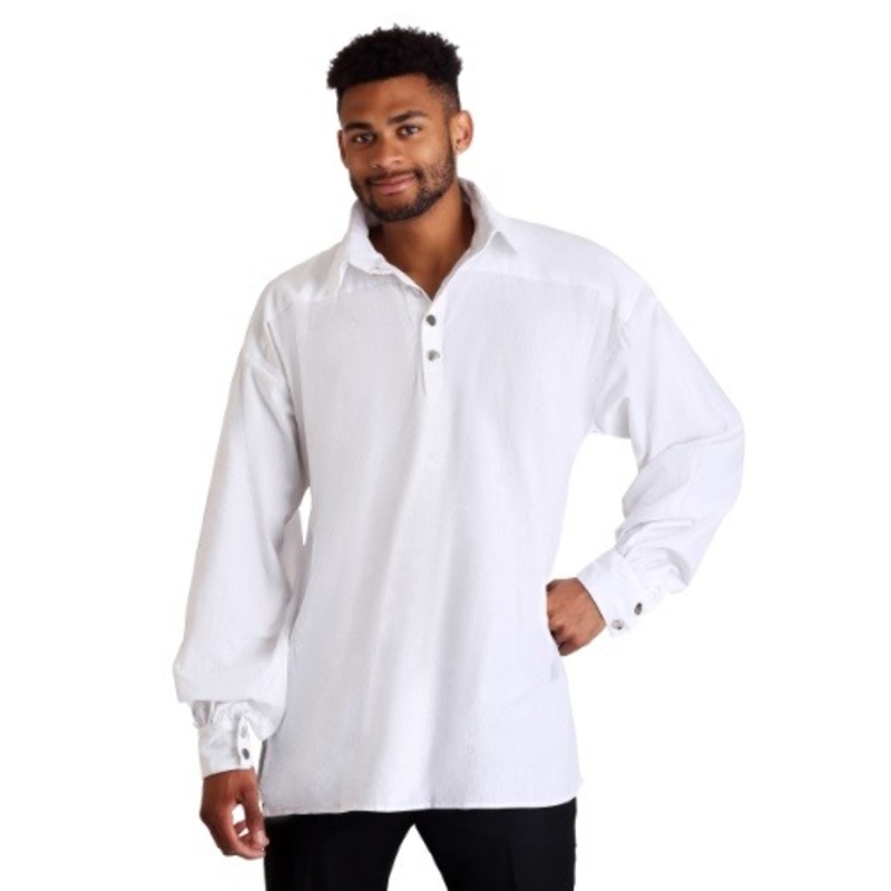 Plus Size Men's White Highlander Costume Shirt 2X