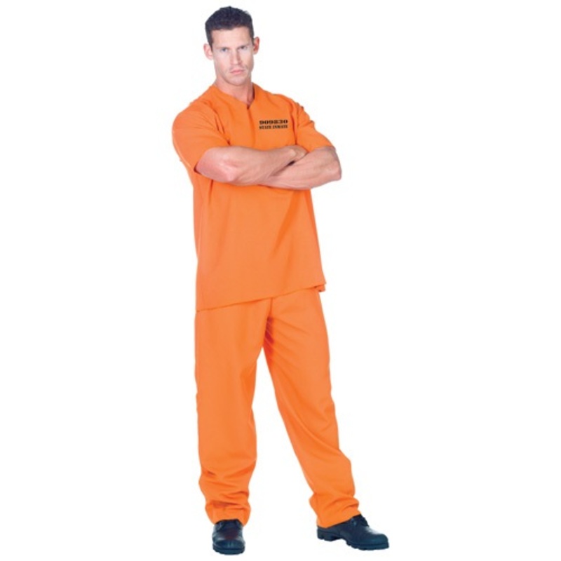 Plus Size Public Offender Inmate Costume for Adults 2X