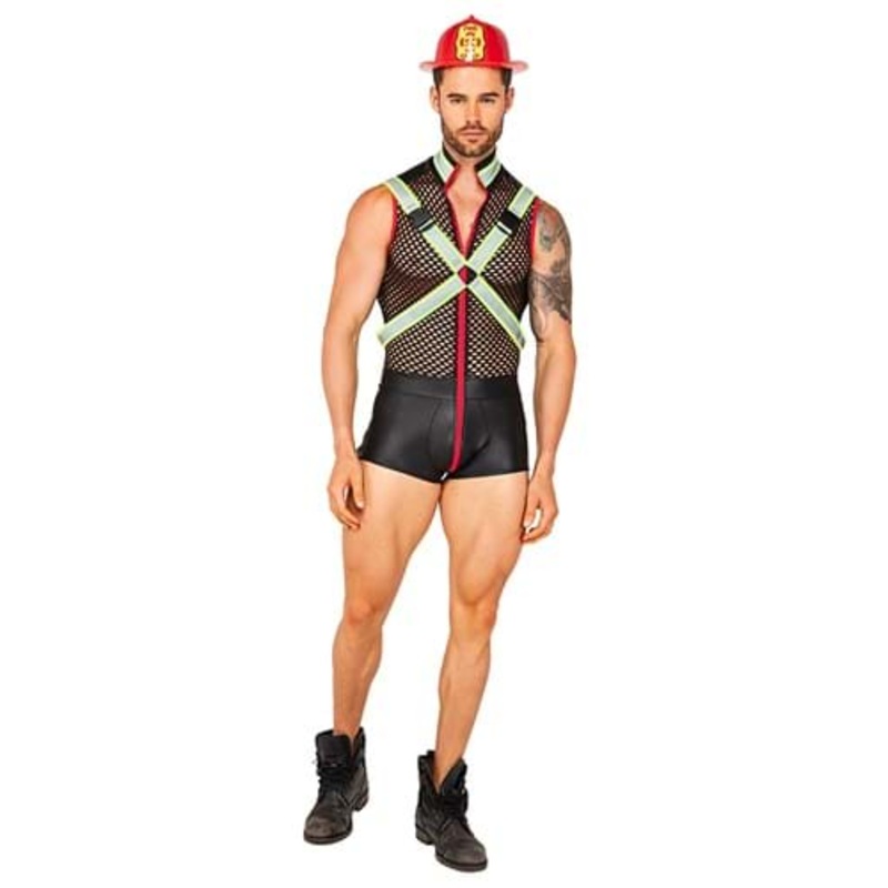 Sexy Fireman Fever Costume for Men Small