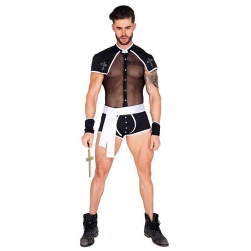 Sexy Sinful Confession Costume for Men Small