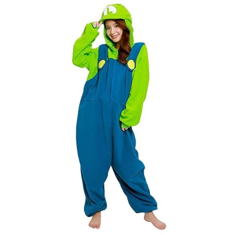 Super Mario Brothers Adult Luigi Kigurumi Costume Standard