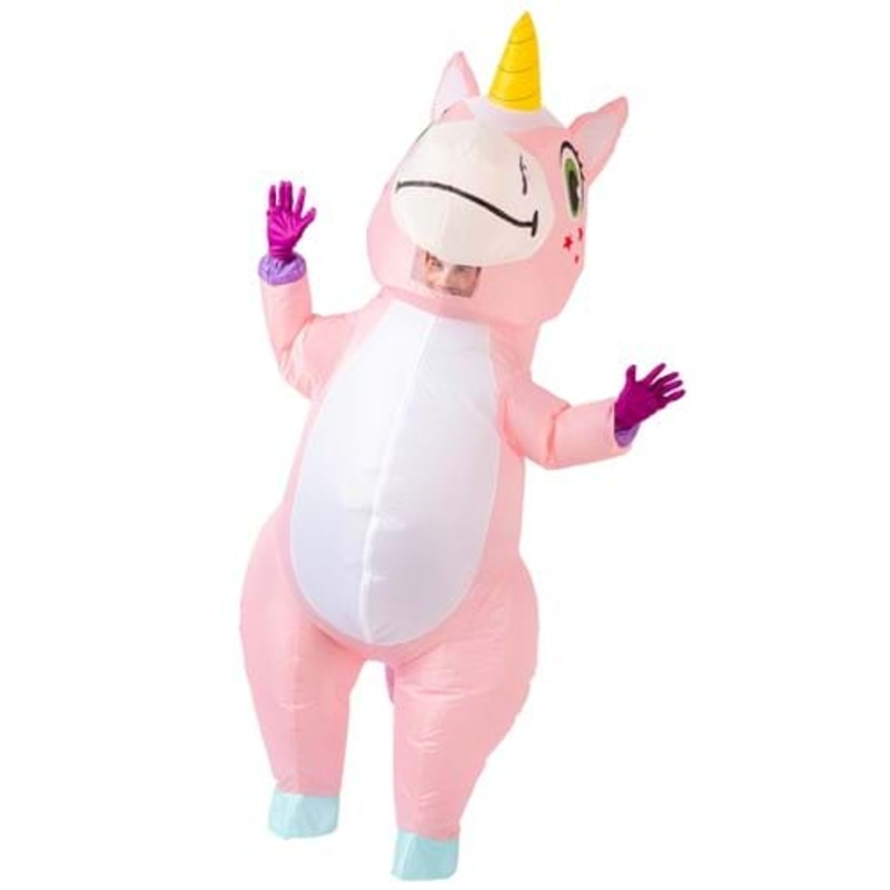 Inflatable Pink Unicorn Costume for Adults Standard